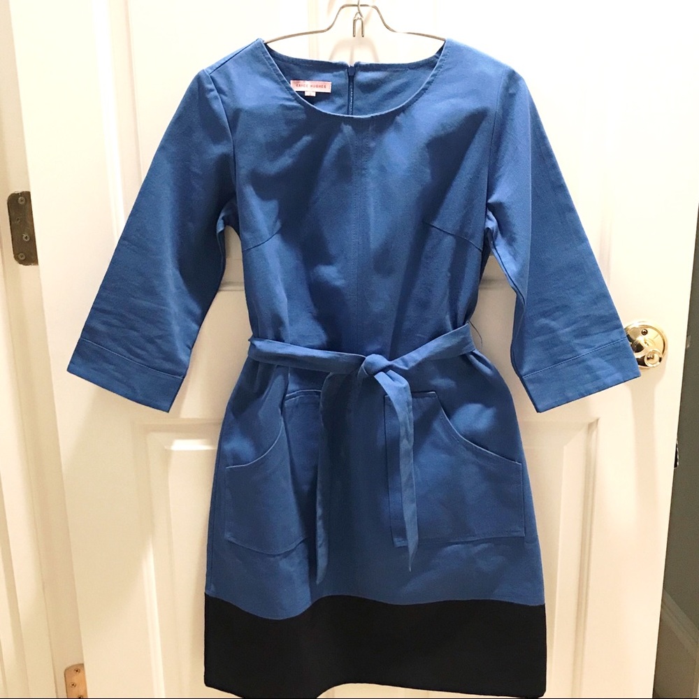Kayce Hughes color blocked shift dress